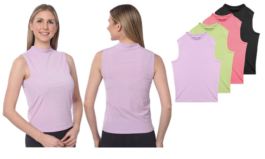 Sleeveless Mock Neck