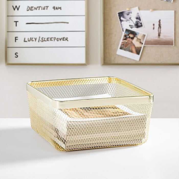 Basket  Brass 12 x 12 x 6