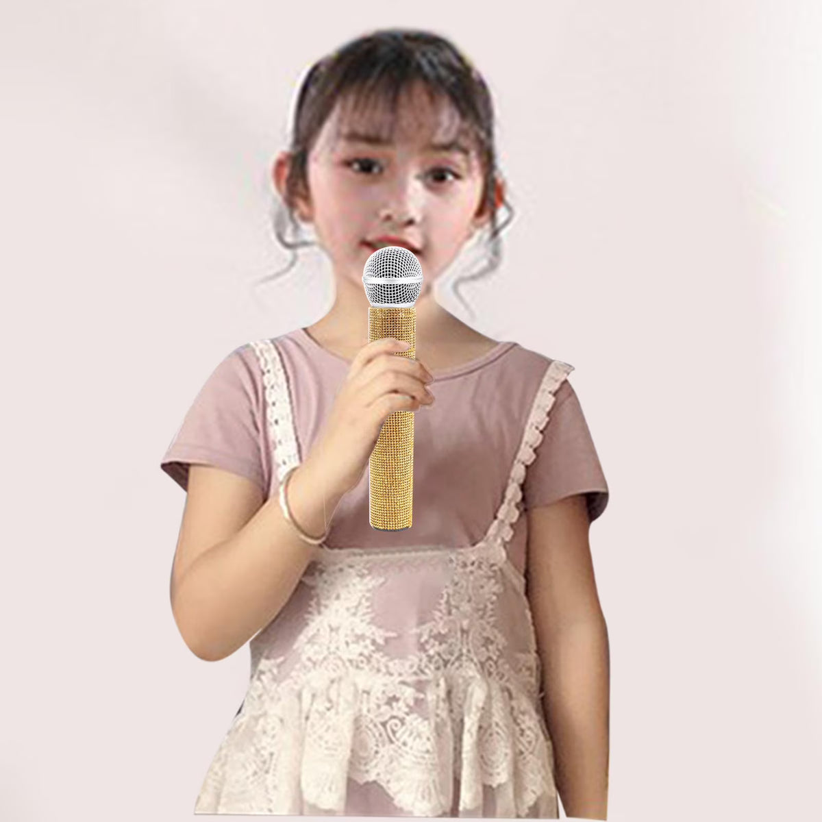 Microphone Rhinestone 9in Party / Costume Age 8+ Gold
