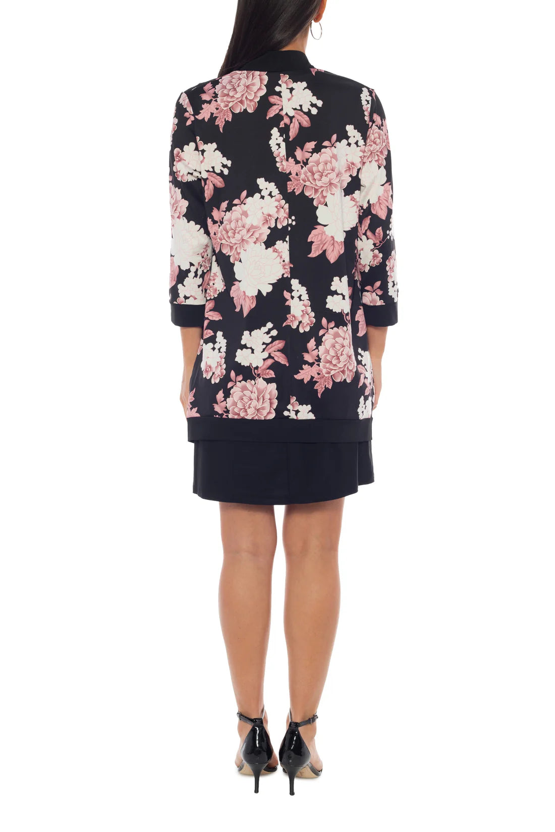 2Pc Set Dress and Jacket Pink Multi - Marine
