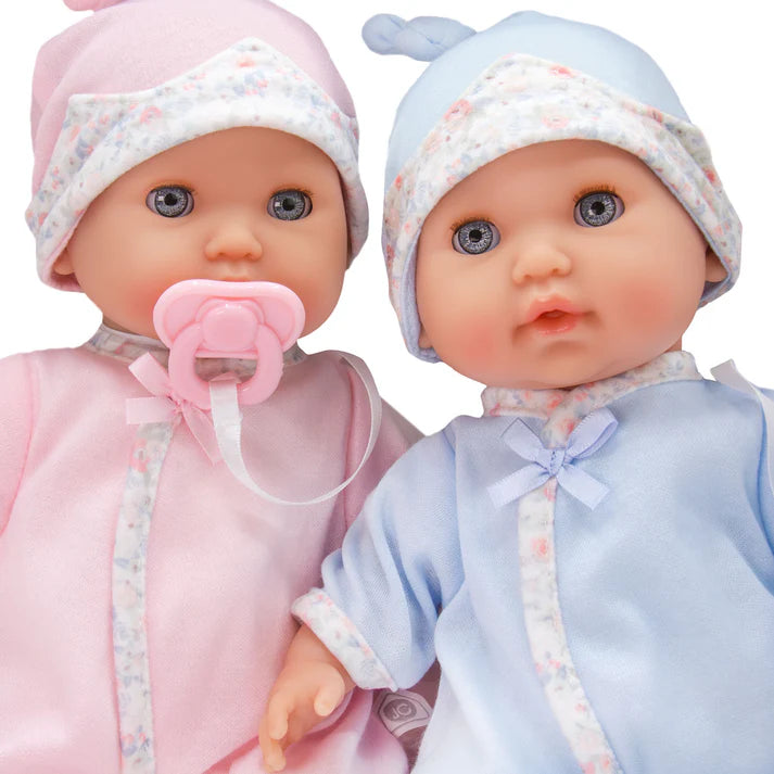 12.5" Twin Nonis Doll Set - Boy & Girl - Soft-Body Dolls with Accessories | Realistic Twins Playset