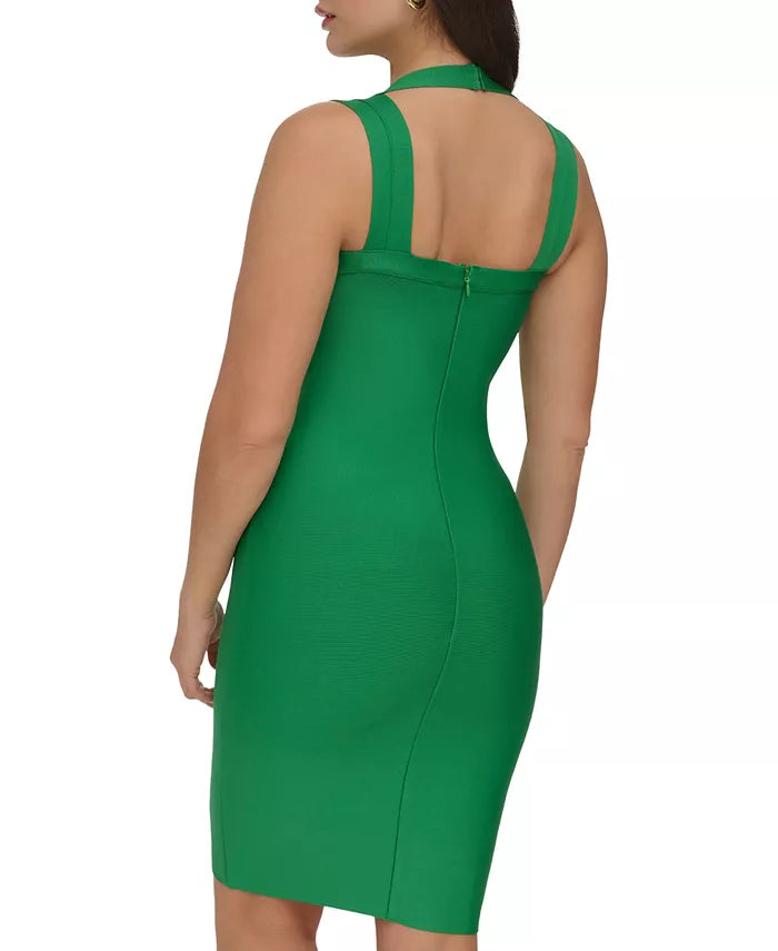 Dress Sweetheart-Neck Bandage Green  - Siena