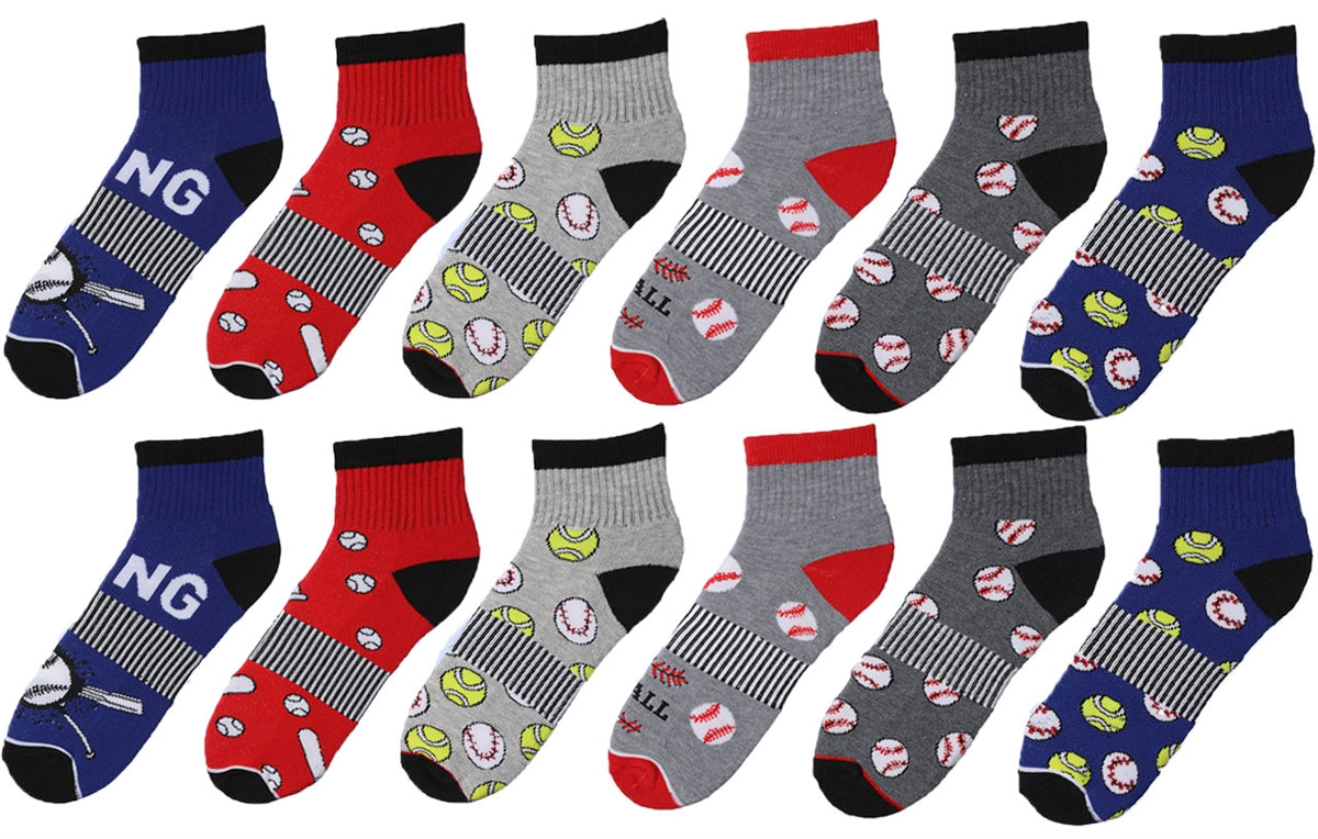 Men's Quarter Cushion Sport Socks 3-Pair