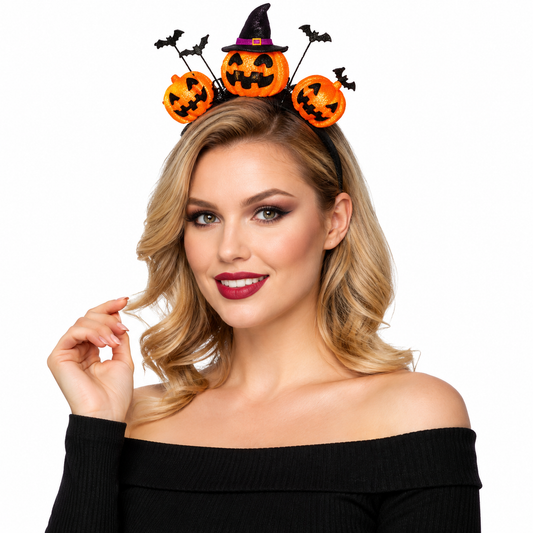 Light Up Halloween Pumpkins Headband