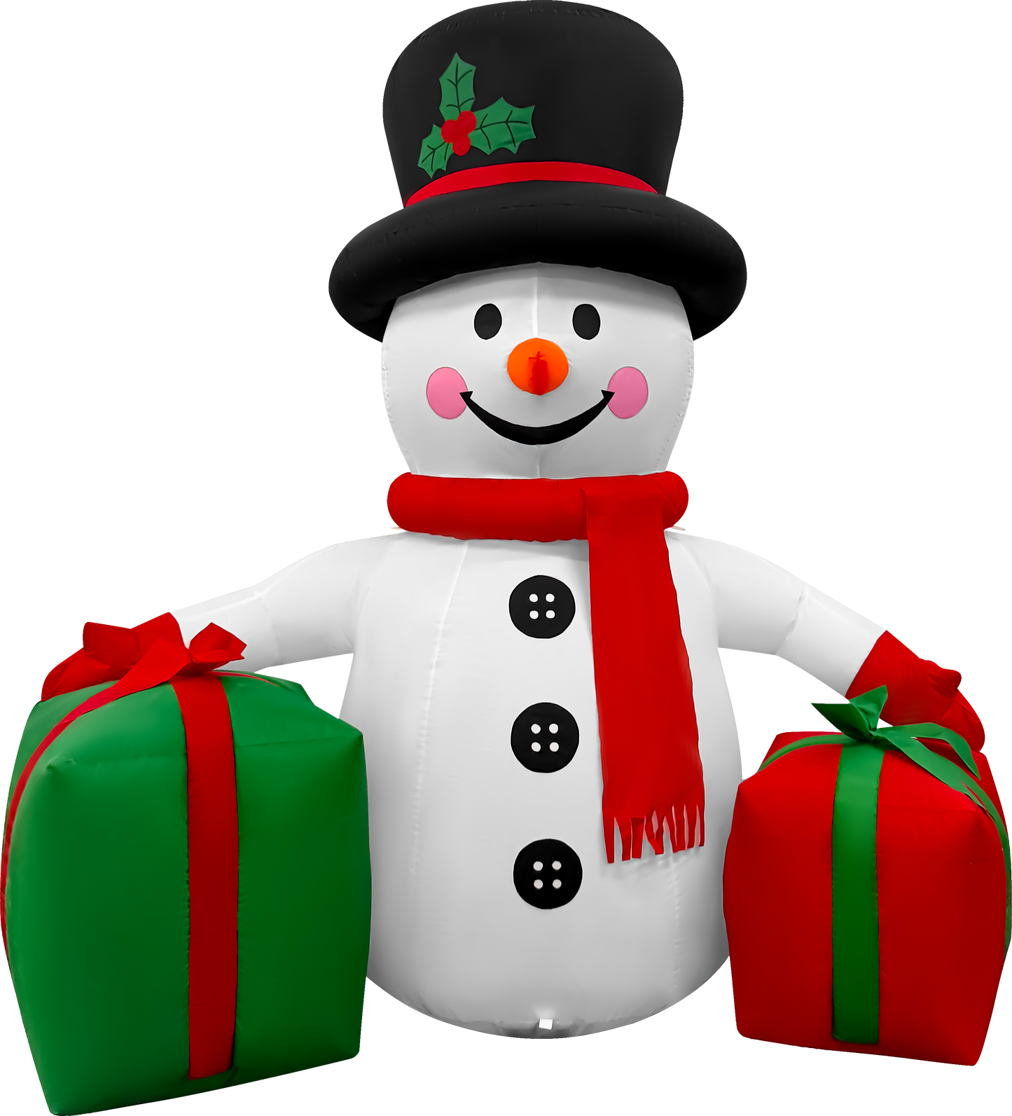 6FT Tall Inflatable Christmas Snowman with two Gifts