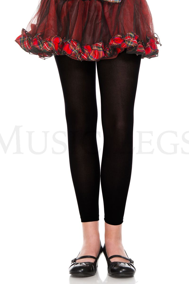 Girls opaque leggings Black