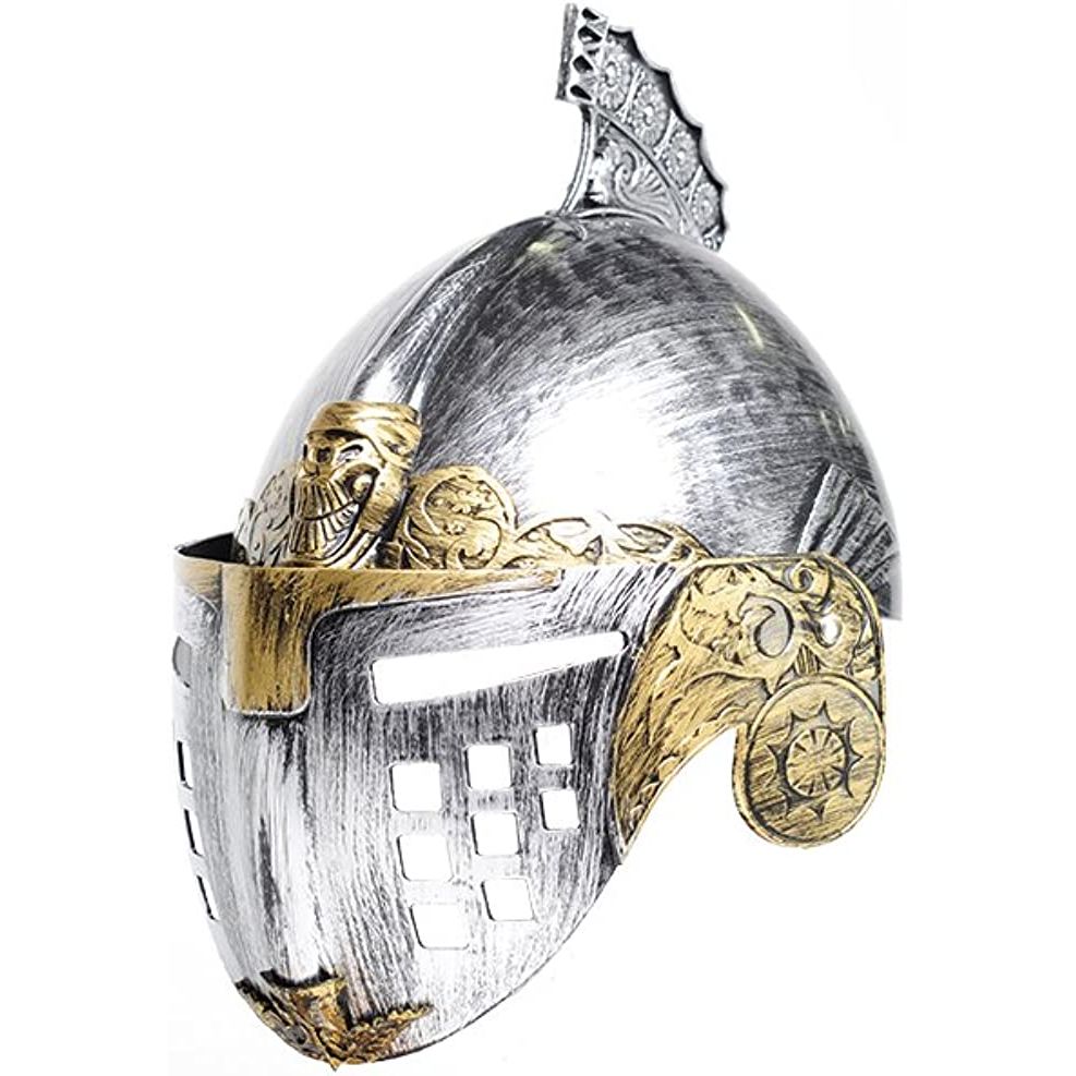 Knight Cage Helmet - Silver