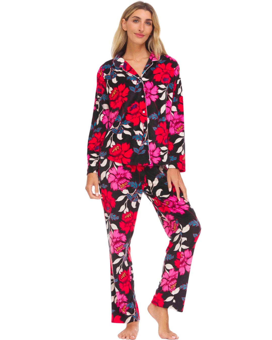 Pajama Notch baby Velour Set Black