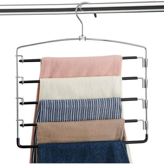 Black/Chrome S/2 4-Tier Pant  Hanger