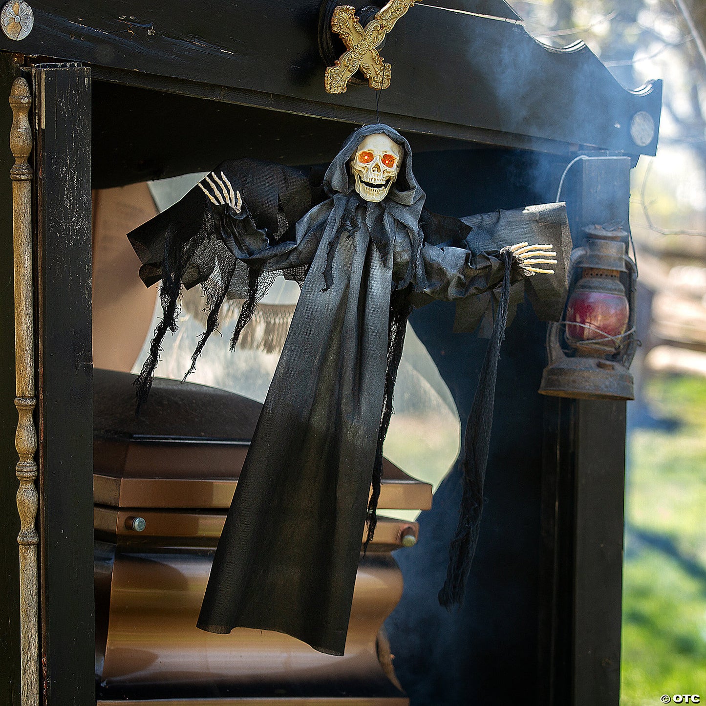 3 Ft. Animated Grim Reaper with Wings Hanging