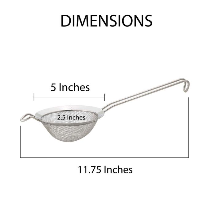 Double Mesh Strainer, 18/8 Stainless Steel, 5"