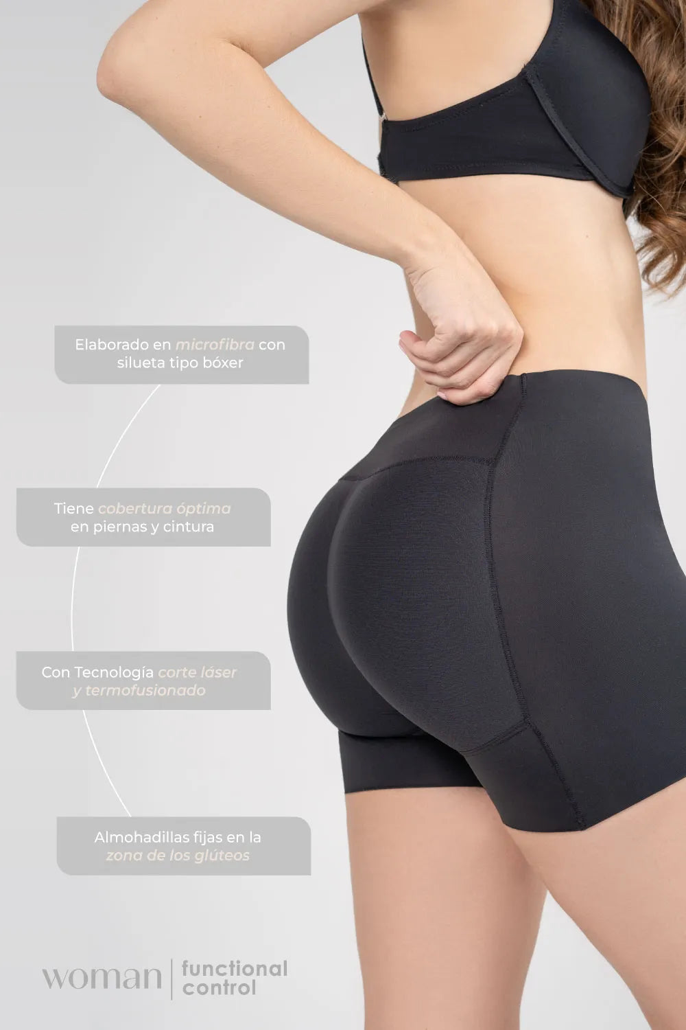 Panty Realce Cola Negro