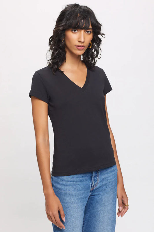 V Neck Tee Black