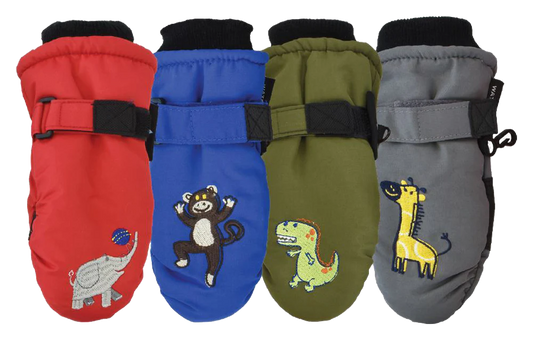Toddler 2-4  Boys Patterns Ski Mitten Waterproof