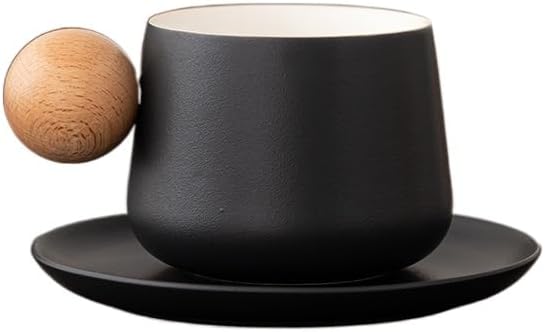 Set of 2 Cup with Saucer Black