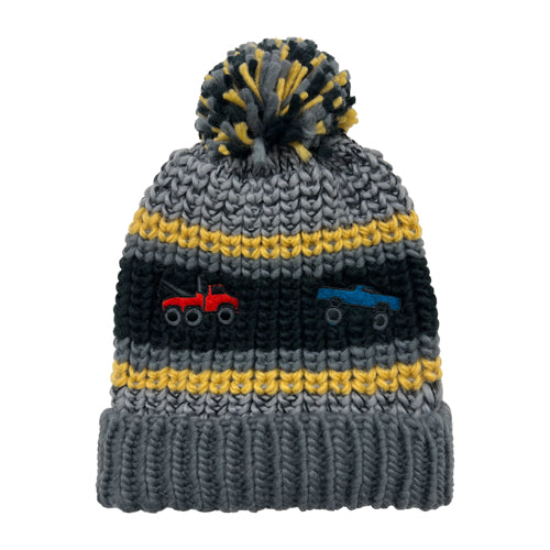 TODDLER BOYS EMBROIDERED CUFF HAT YELLOW
