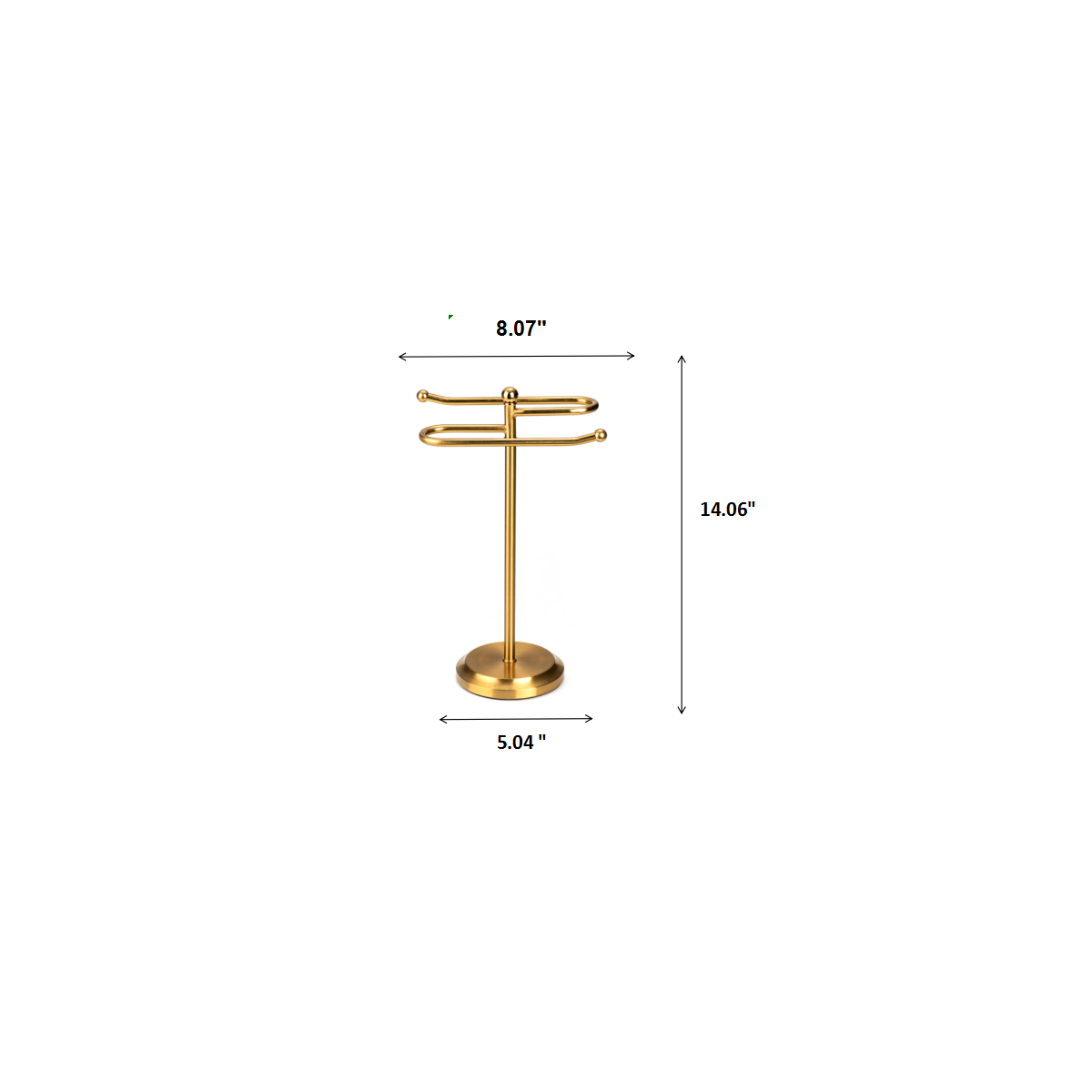 Aged Brass - New Classical S Design Fingertip Towel Holder