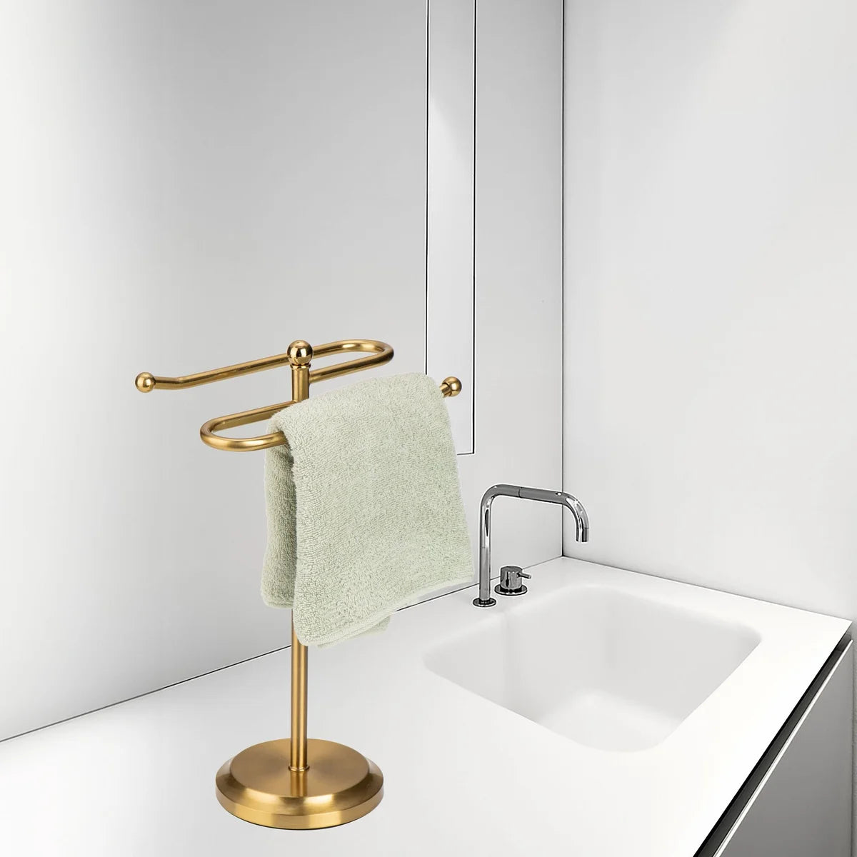 Aged Brass - New Classical S Design Fingertip Towel Holder
