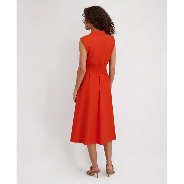 Sleeveless V-Neck Zip-Front Maxi Dress Terracotta - Kensie