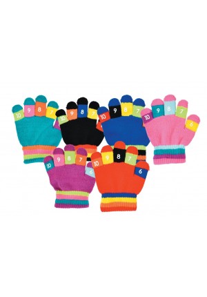 BOYS/GIRLS KNIT STRETCH GLOVE WITH NUMBERS