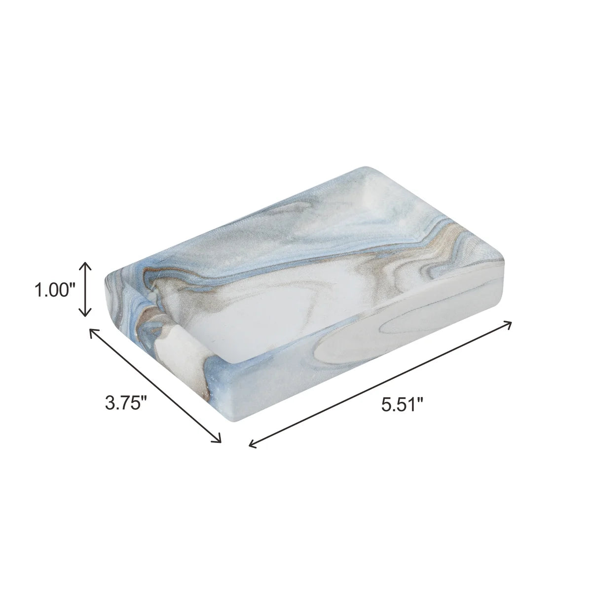 7PC Set Blue Marble Grain Bathroom Accessories