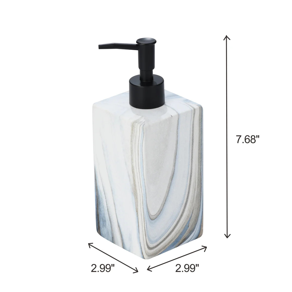 7PC Set Blue Marble Grain Bathroom Accessories