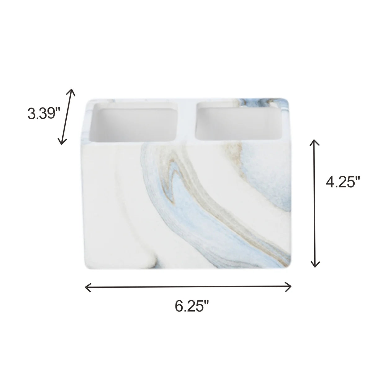 7PC Set Blue Marble Grain Bathroom Accessories