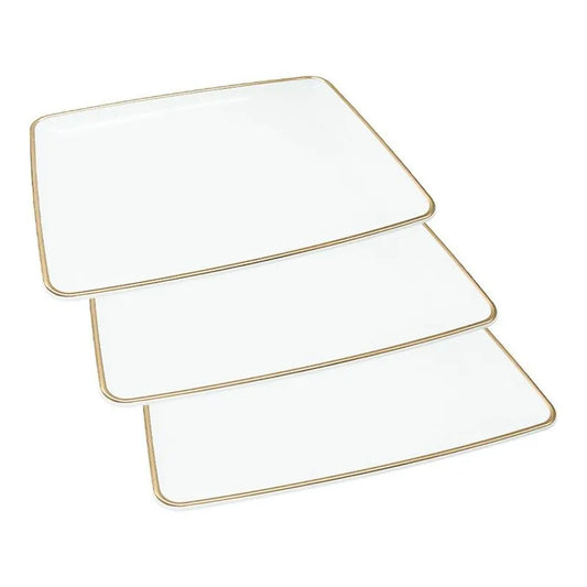 11" x 8" Tray Rectangular - Pearl-Gold