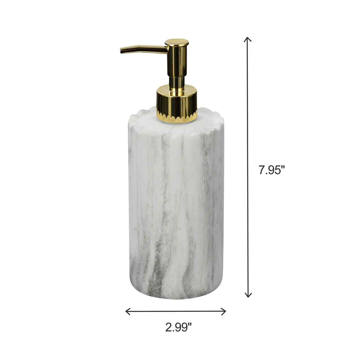8PC Set Grey Marble Bathroom Accessories