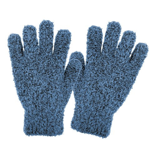 POLY EYELASH STRETCH GLOVE - BLUE