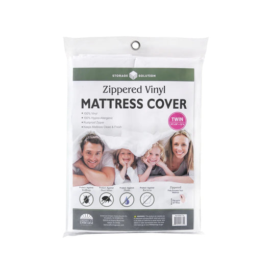 Twin - 12" Deep PVC Mattress Cover with Zipper