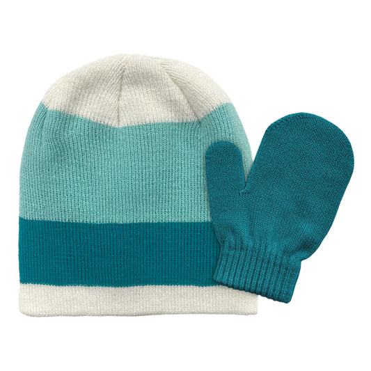 TODDLER GIRLS STRIPED SETS TEAL