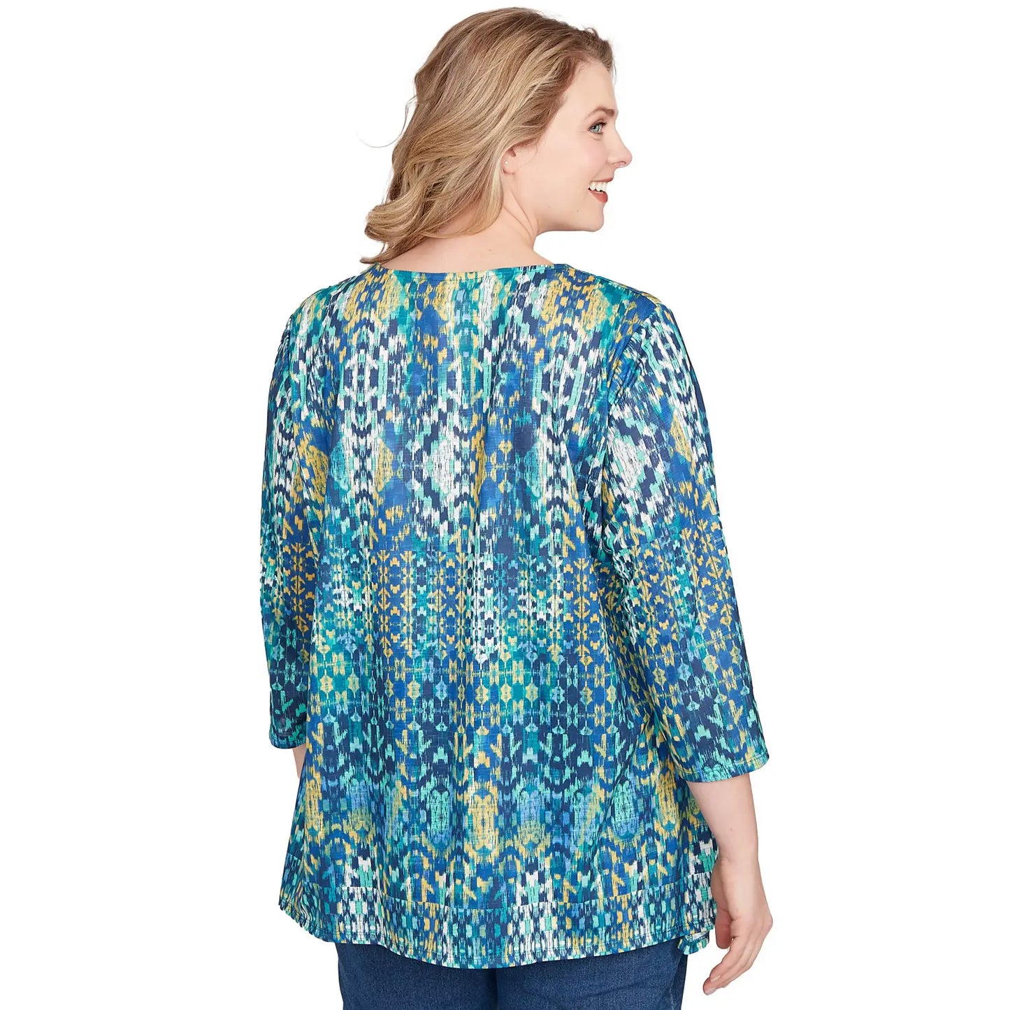 Plus Embroidered Kaleidoscope Knit Top  - Ruby Rd