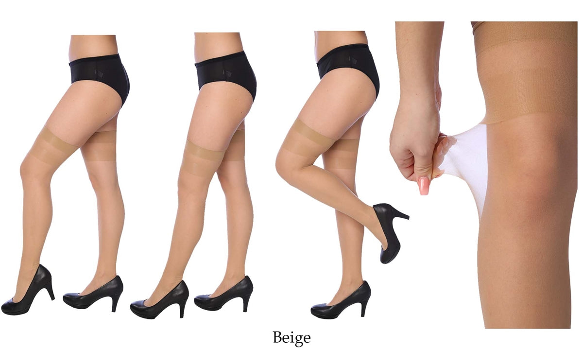 Isadora Thigh High Stocking  Beige