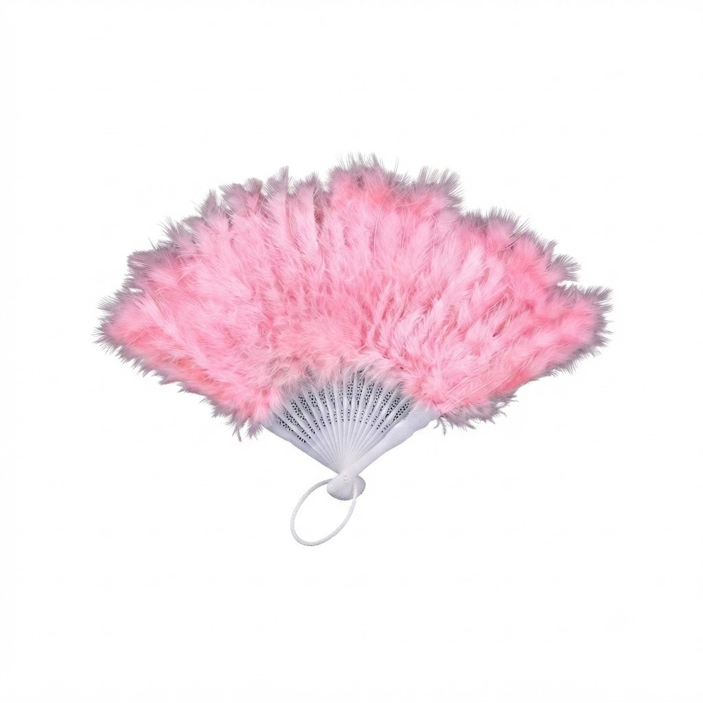 Tea Party Feather Fans Pink