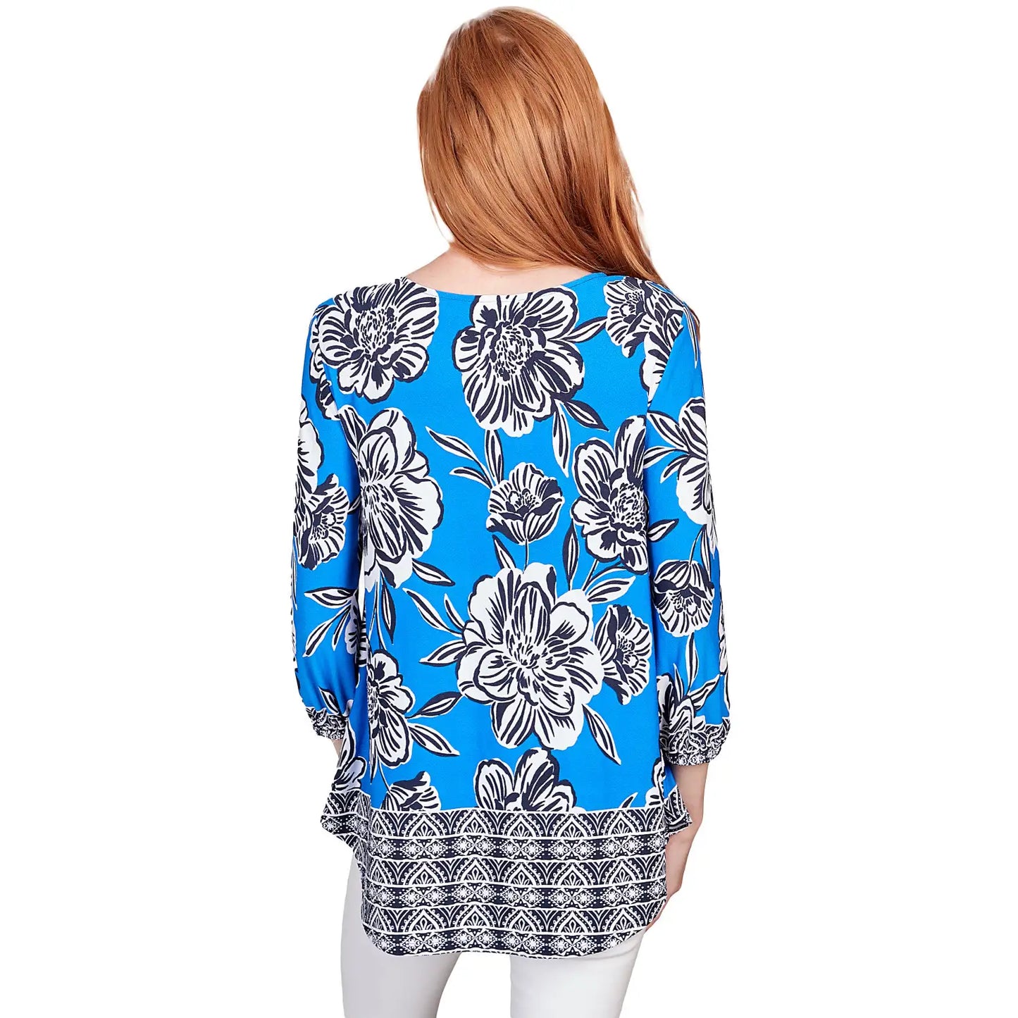 Crisscross Scoop Neck Floral Top - Ruby Rd