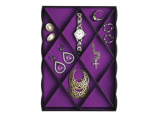 Diamond Jewelry Tray Set Black