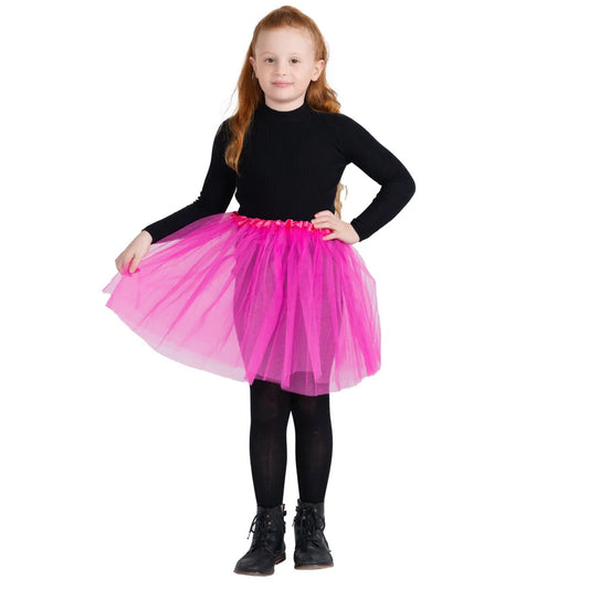 4 Layered Tutu Skirt Hot Pink