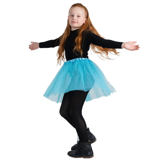 4 Layered Tutu Skirt Light Blue