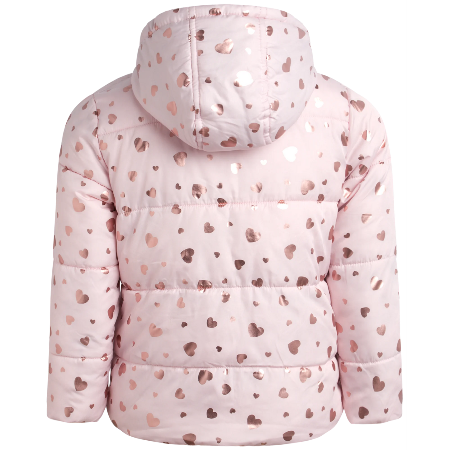 Foil Heart Snowsuit Soft Pink
