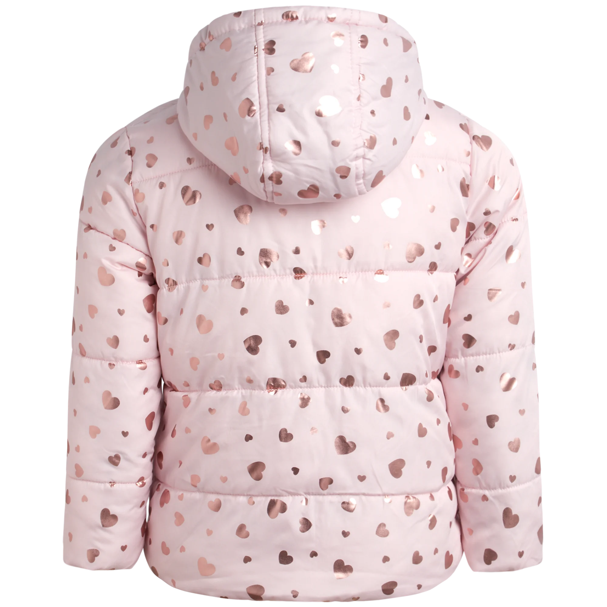 Foil Heart Snowsuit Soft Pink