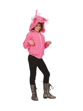 Diva Pink Unicorn Hoodie Child