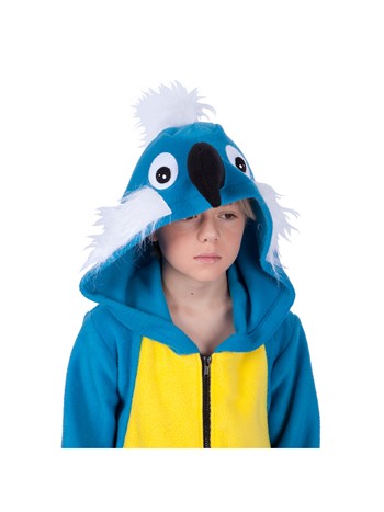 Pepper Parrot Kid Hoodie Blue