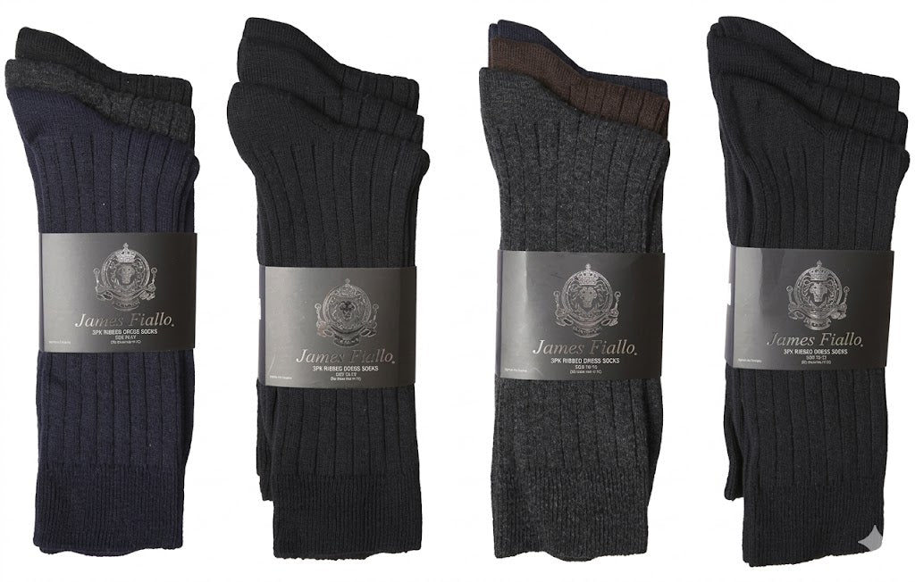 Men's Ribbed Dress Socks 1-Pair Pack