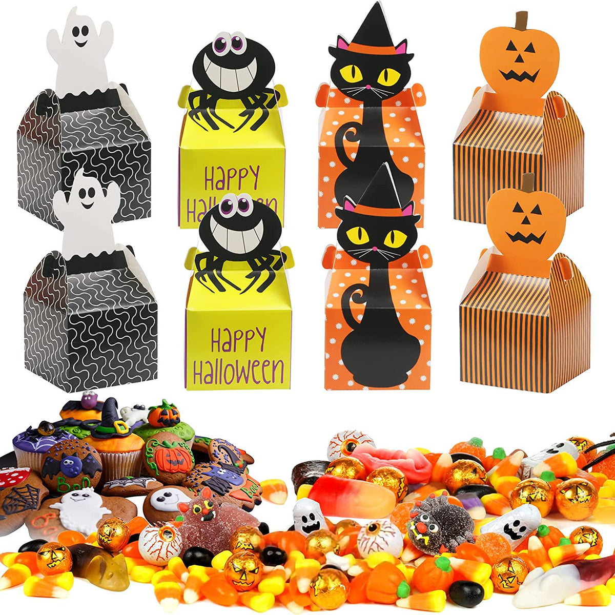 Treat Box Halloween 9.84in 4PK