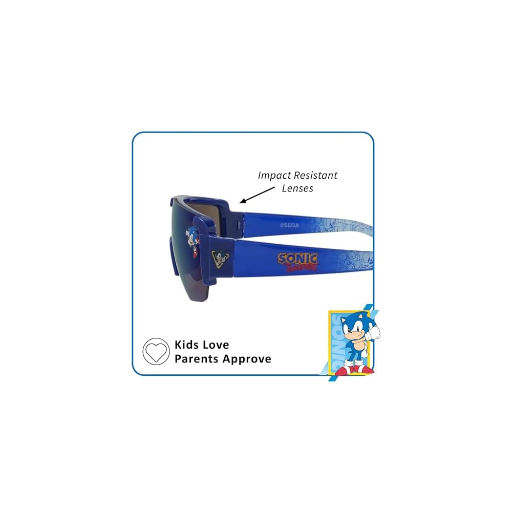 Sega Sonic Blue Large Lens Rimless
