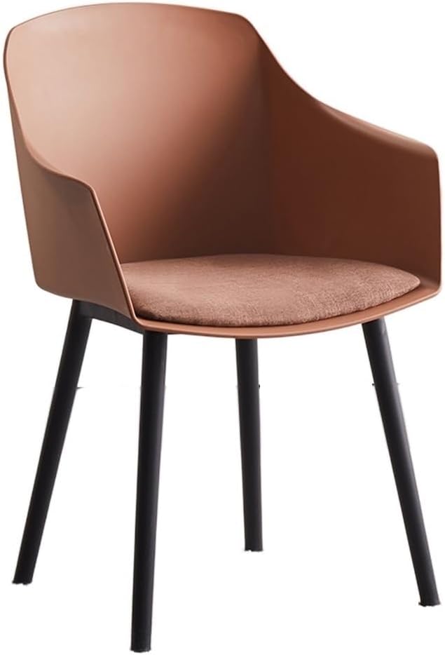 Nordic Style PP Plastic Dining Chair Brown