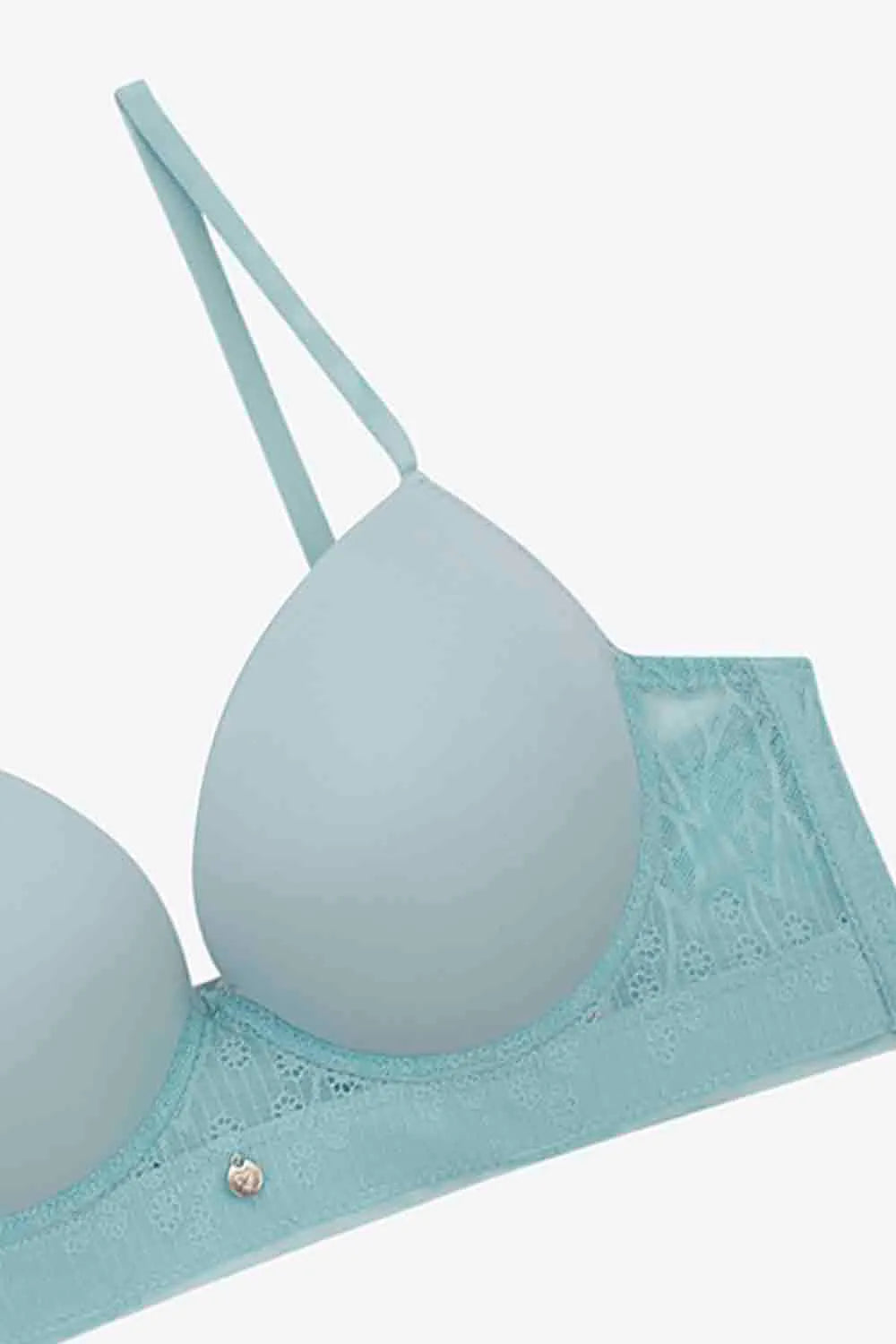 Three-piece microfiber and lace set, assorted colors
