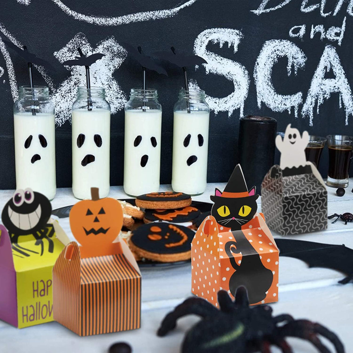 Treat Box Halloween 9.84in 4PK