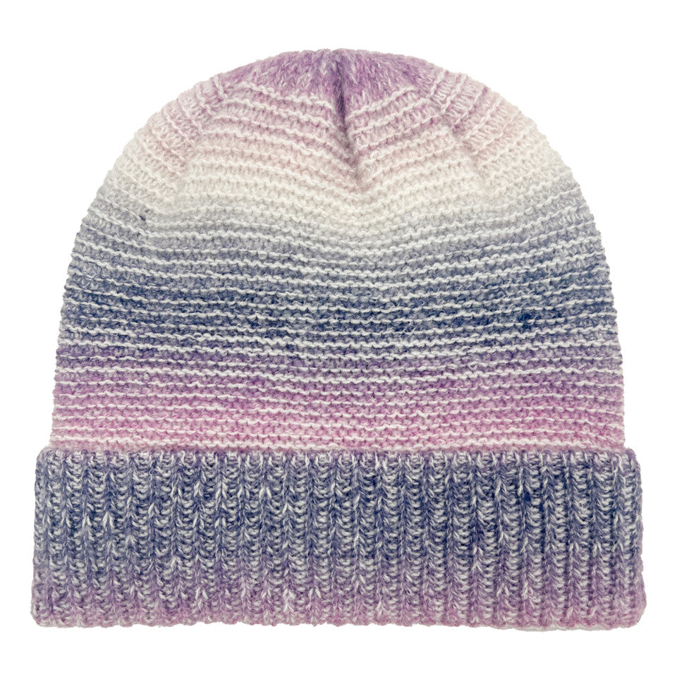 GIRLS OMBRE SPACEDYE CUFF HAT PURPLE